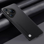 Huawei Pura 70 Pro Plus Pura 70 Ultra jaoks Matt Tavaline Nahast Telefoni&uuml;mbris Huawei P60 Art P50 jaoks Pehme TPU P&otilde;rkeraud Metallist Objektiivi Kaitse Tagakaas For Pura 70 Pro must