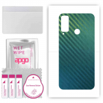 apgo Protective Skin Sticker for the back compatible with Honor Play 4T, Wrap Film, Foil, Vinyl - Pattern Carbon Chameleon CAKA1