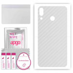 apgo Protective Skin Sticker for the back compatible with Asus Zenfone 5z ZS620KL, Wrap Film, Foil, Vinyl - Pattern Transparent Carbon