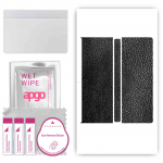 apgo Protective Skin Sticker for the back compatible with Honor V Purse, Wrap Film, Foil, Vinyl - Pattern Black Leather