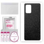 apgo Protective Skin Sticker for the back compatible with Oppo Reno 6 Z 5G, Wrap Film, Foil, Vinyl - Pattern Black Honeycomb