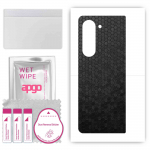 apgo Protective Skin Sticker for the back compatible with Samsung W24, Wrap Film, Foil, Vinyl - Pattern Black Honeycomb