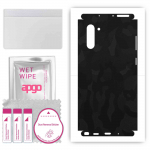 apgo Protective Skin Sticker for the back+sides compatible with Samsung Galaxy Note 10, Full Wrap Film, Foil, Vinyl - Pattern Black Camo