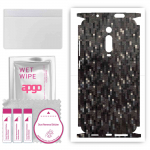 apgo Protective Skin Sticker for the back+sides compatible with Xiaomi Mi 9T, Full Wrap Film, Foil, Vinyl - Pattern Carbon Black Pixel