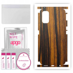 apgo Protective Skin Sticker for the back+sides compatible with Realme 7 Pro, Full Wrap Film, Foil, Vinyl - Pattern Tigerwood