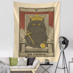 Multikas kassi tarokaart seinavaip Seinale riputatud m&uuml;steerium n&otilde;idus ps&uuml;hhedeelne Tapizi hipituba kodukaunistus 95x70cm
