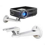 Projektori kronstein, aluse seina tugiraam, metallist kinnituskruvidega valge