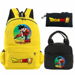 3 tk/komplekt Seljakott Dragon Ball Prinditud raamatukott l&otilde;unakoti pliiatsikarbiga Teismelise Lapse T&uuml;druku Poisi Koolikott Seljakott