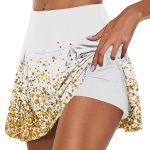 Naiste sportlikud venivad plisseeritud tenniseseelikud Jooksujooga sisemised l&uuml;hikesed p&uuml;ksid Elastsed Sport Golf Skortsid Tr&uuml;kkimine L roheline