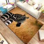 Sebra Metsloom Vaip Suur,Vaip Elutuppa Magamistuppa K&ouml;&ouml;ki Uksematt Dekoratsioon,Laste M&auml;ng Libisemiskindel P&otilde;randamatt 160cm x 230cm