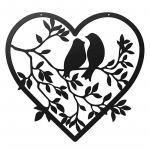 Metallist seinakaunistus Linnud puu otsas Metallist kaunistus seinakunst Siluett Seinakaunistus Must &uuml;mmargune kaunistus seinarippus B