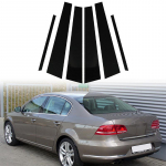 6 tk l&auml;ikivmust autokleebised autole Volkswagen Passat B6 2006-2010 B7 2011-2015 akna trimmikate BC veeru riba samba postid