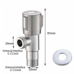 Messingist v&auml;liskeere G1/2 koos l&uuml;litussegisti ventiiliga vann seinale paigaldatav vasest nurkklapp Vannitoa r&otilde;du tarvikud style2