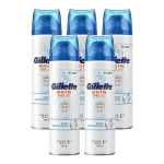 Gillette Skintech Shave Gel, 195g, 5 packs ,Korean razor blade