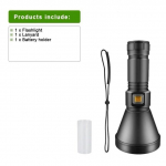 Professionaalseim sukeldumise taskulamp XHP90 sukeldumislamp IPX8 veekindel veealune valgustus, 300 m sukeldumislatern Kit A