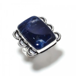 Natural Sodalite Gemstone Handmade 925 Sterling Silver Gift Ring Size 9 o8j73