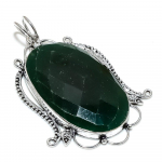 Emerald Natural Gemstone Handmade 925 Sterling Silver Pendant 3.15 c0y22