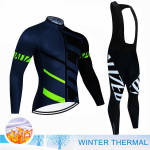 2024 Pro Winter Thermal Fliisist rattas&auml;rkide komplektid pikkade varrukatega jalgrattariided MTB rattar&otilde;ivad Maillot Ropa Ciclismo rattakost&uuml;&uuml;m S