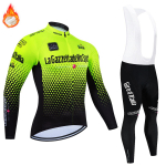 Meeste talvine termofliisist rattas&auml;rkide komplektid pikkade varrukatega jalgrattariided MTB jalgrattar&otilde;ivad Tour De Italy D'ITALIA rattakost&uuml;&uuml;m 4XL