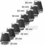 Mootorratta &otilde;hufilter 35 mm 39 mm 48 mm 50 mm 52 mm 54 mm 60 mm universaalne klambriga &otilde;hupuhastaja filtris&uuml;steem mootorratta mustuse jaoks 35mm