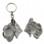 Schnauzer - Silver-plated pendant with a dog in a decorative box, handbag decoration, backpack pendant by Art-Dog brand