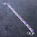 Naturaalne Aleksandriit Kvarts Kivist K&auml;ev&otilde;ru 925 Sterling H&otilde;be 7-8 D1L19