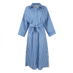 Naiste mood Viie punkti varrukatega triibuline pooliku k&uuml;ljega s&auml;rkkleidid M