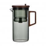 Yousheng 550/750 ml teekann infusiooniga Puidust k&auml;epidemega teekann Borosilikaatklaasist teekann Veeeraldustehnoloogia Tilguvaba tila Easy Care Teekann 750ML