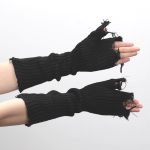 Gooti Anime Pehmed Kindad S&uuml;gistalv JK T&uuml;drukute Labakindad Varrukad naistele Meestele Lahedad r&auml;baldunud stiilis mansett s&otilde;rmedeta k&auml;tesoojendajad length-33cm