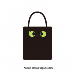 Must Kass Seeria U-kujuline kaelapadi kapuutsiga kontorisse ja reisile Canvas Bag (Medium)
