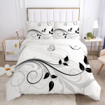 Voodipesukomplekt Tekikott Padjap&uuml;&uuml;rid Lohja/tekk/tekikott Luksuslik 3D HD kvaliteediga prinditud Reaktiivne Queen Single Leaf 240x220cm 3pcs