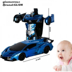 GLAM &reg;Bleu 2 en1 RC Sport Transformation Voiture Robot T&eacute;l&eacute;command&eacute; D&eacute;formation Auto Jouet