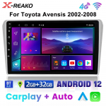 Autoraadio Toyota Avensis T25 2002 - 2008 jaoks Autoradio Multimeedia Autot&ouml;&ouml;stuse Carplay 4G 8-tuumaline 2GB+32GB Android Auto Traadita Auto Video Bluetooth 8 core 2GB+32GB