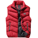 Suurem suurus vest meestele br&auml;nd meeste jakk varrukateta vestid talvejoped mees vabaaja mantlid meeste vest puuvill paksenema vest XS punane