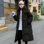 Naiste talveparka mantel Korea versioon moodne vabaaja naiste &uuml;leriie elegantne mitmek&uuml;lgne kapuutsiga naiste udusule-puuvillajakk XS must