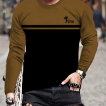 Vintage meeste pikkade varrukatega T-s&auml;rk Lapiga T-s&auml;rk Topid Ruuduline T-s&auml;rk meestele 3D triibulised tr&uuml;kitud r&otilde;ivad Suurem&otilde;&otilde;tmelised t&auml;navar&otilde;ivad 5xl S
