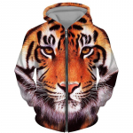 Kevad s&uuml;gismood Tiger Lion 3D prinditud kapuuts Meeste moodsad t&otilde;mblukuga spordir&otilde;ivad loomamustriga spordir&otilde;ivad t&auml;navamantel 6XL