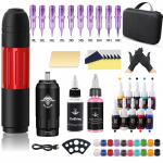 Juhtmeta toiteallika komplekt, t&auml;toveeringute komplekt algajatele, udumasin, pliiatsi t&auml;toveering, Mada masin.