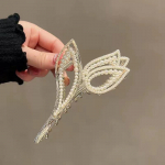 Korea mood Tulp P&auml;rl Rhinestone Juukseklamber Sulam Elegantne Juukseklamber K&uuml;&uuml;niskinnitus Peakatted T&uuml;drukud Naised Juukseaksessuaarid