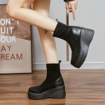 S&uuml;giskasv Platvorm L&uuml;hikesed Saapad Klassikalised mustad Kiilud Kingad Naiste Mood vabaaja Mugavad Daami Tossud Botas 40