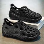 2024 Uus Suvi Uued Personaliseeritud Suuauguga Kingad, Vabaaja Mitmek&uuml;lgsed Rehvid, Paksu Tallaga Baotou Sandaalid EVA Must ja Pruun 40-45 45 must