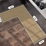 K&ouml;&ouml;givaip L-kujuline libisemiskindel p&otilde;randamatt Diatomiga muda imavad matid Kodukaunistuse vaip &Otilde;li imav imitatsioon Linased vaibad 100x150x50cm