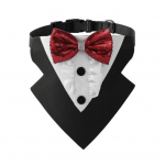 Lemmiklooma kaelarihm litritega vibu koera bandaani kaelarihm reguleeritav mugav kassile kolmnurkne sall peokaunistuseks veinipunane v&auml;rv