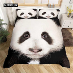 Must-valge Panda tekikott poistele t&uuml;drukutele armas hiiglaslik panda tekikott lastele multifilmi loomamustriline tekikott AU Single(140x210cm)