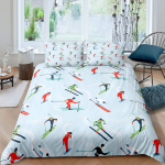Suusatamise Spordi Tekikate Kuninganna Suurus Lastele Teismelistele Talispordi Suusa Teema Tekikate Komplekt Mikrofliis Lumem&auml;e Maastik AU Single(140x210cm) gray