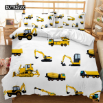 Tehnika auto tekikott Ehitus s&otilde;idukite voodipesu komplekt poistele ekskavaatori kallur tsemendisegisti rull Pol&uuml;ester Qulit kate EU single(135x200cm)