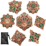 Metallist &Otilde;&otilde;nes DND T&auml;ringukomplekt 7 tk Dungeons and Dragons Kingitused RPG MTG Pol&uuml;eedriline D20 K&uuml;ljeline Lahe T&auml;ring Pathfinder Kaardilaua M&auml;ngu Tarvikud Steampunk must/h&otilde;be