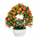 Kunstlikud potitaimed Realistlik armastuss&uuml;da V&otilde;ltsviljapuu Bonsai Rohelised taimed Potikaunistus Kodukontori laua keskosa Kunstroheline ornament A