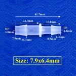 10 tk / partii 1,6 ~ 25 mm PP pagood v&auml;hendavad otse&uuml;hendused akvaariumi paagi adapter &otilde;hupumba ogavooliku &uuml;hendus aia niisutuss&uuml;steemi veetoru pistik 7.9x6.4mm (10 Pieces)