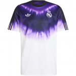 Adidas Originals FW24 Real CNY Jsy Seeria Mugav Lihtne Pehme L&uuml;hikeste Varrukatega T-s&auml;rk Meeste Topid Lilla Valge JF2590 M